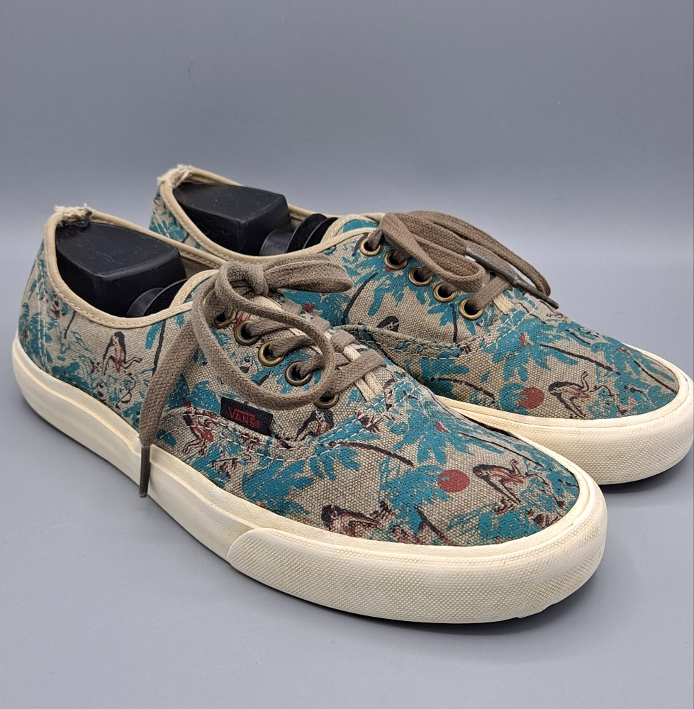 Vans Tropical Canvas Low-Top Sneakers in Teal/Brown
